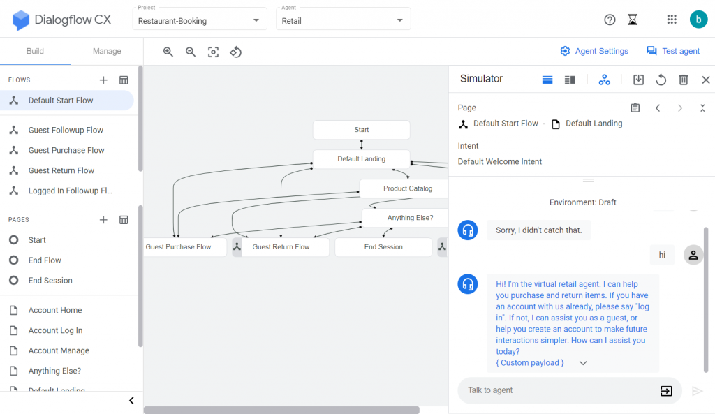 Informed decision making using Dialogflow CX generators and data