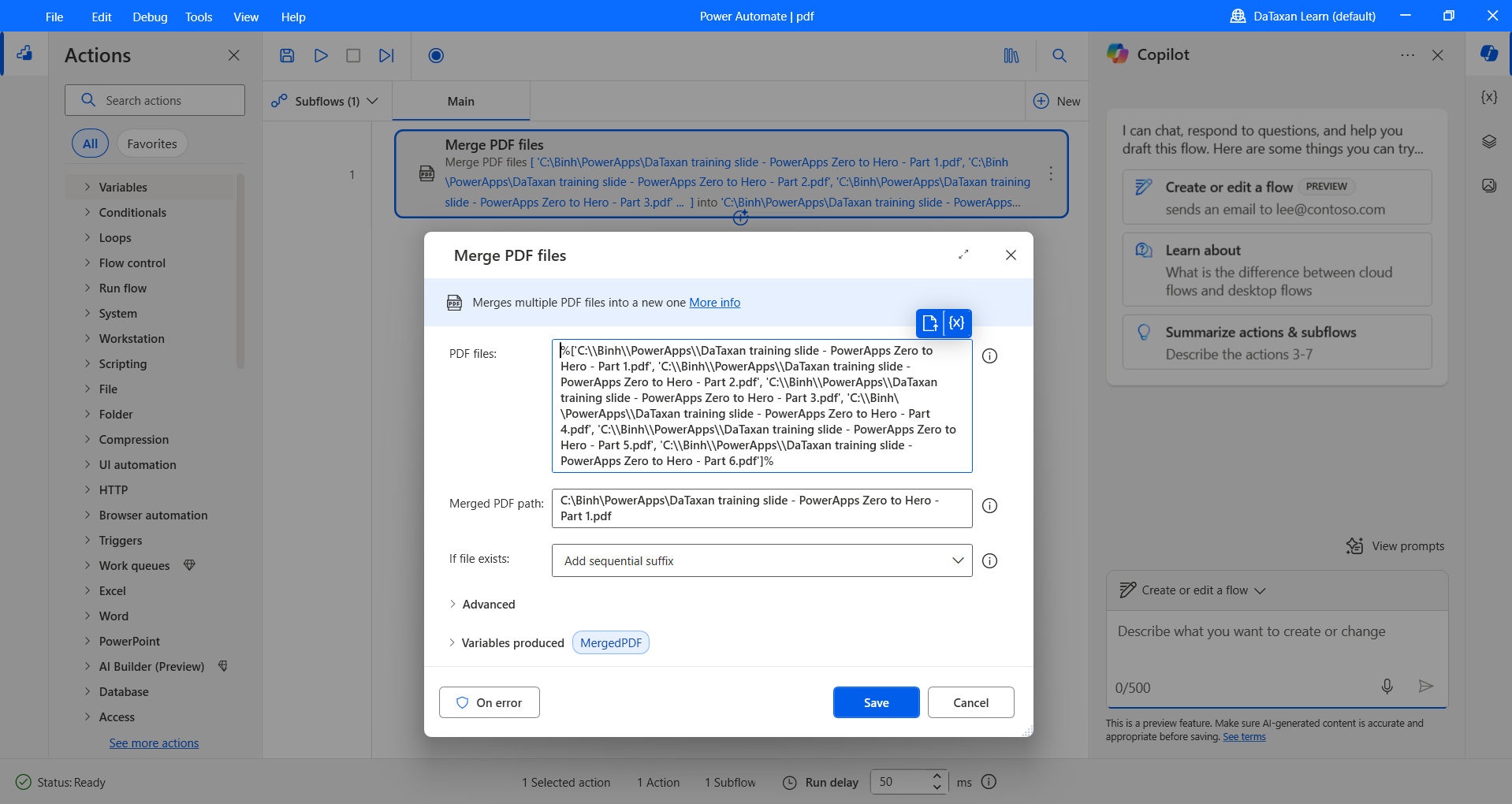 Giao diện Power Automate Desktop và Recorder